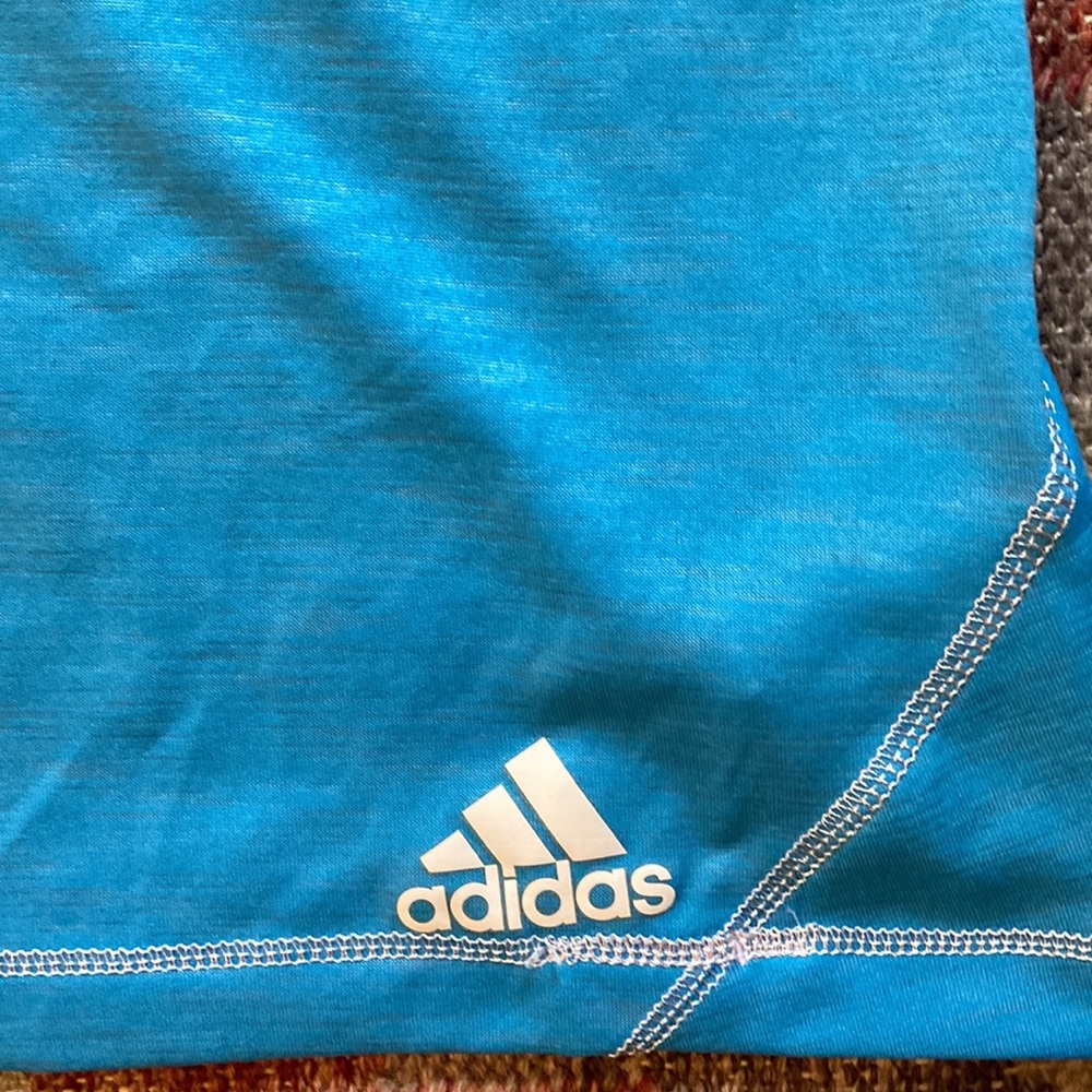 Adidas Blue and Turquoise Size Large Workout Top Bundle of 2 - Picture 8 of 9